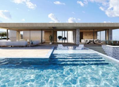 Brand new villa just above a beautiful beach
